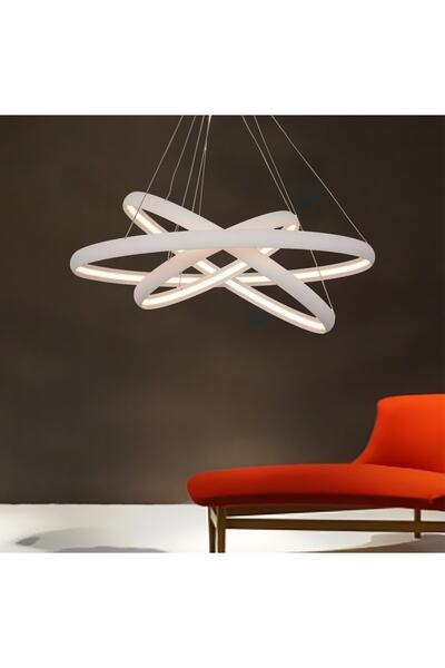 TRİOLUX Led Avize Sarkıt Vısgraat Tr1v097a Pro Ø85cm Boya:antrasit - Işık:6500k Soğuk Beyaz