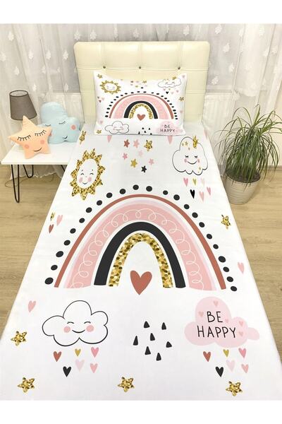 EVPANYA Nature and Rainbow Patterned Bedspread and Pillowcase