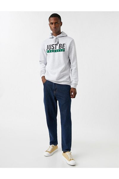 Koton Printed Hooded Sweatshirt
