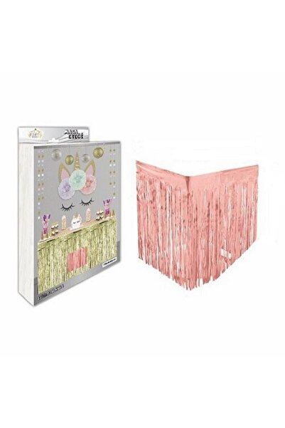 Genel Markalar Masa Eteği Metalize Fon Süsü Rose Gold