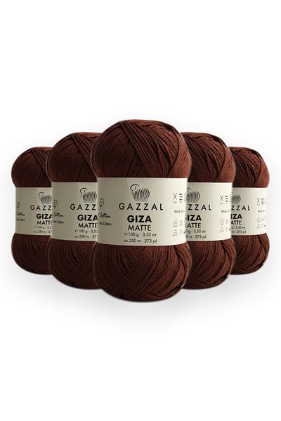 Gazzal Giza Matte 100 Gr 5 Συσκευασία Giza Cotton Amigurumi Punch Πλεκτό Χέρι Κλωστή Taka Yarn (5585 Gmt)
