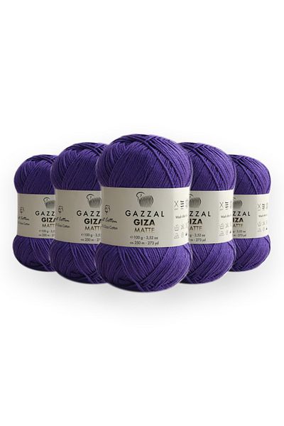 Gazzal Giza Matte 100 Gr Pack of 5 Giza Cotton Amigurumi Punch Hand Knitted Thread Taka Yarn (5568 Gmt)