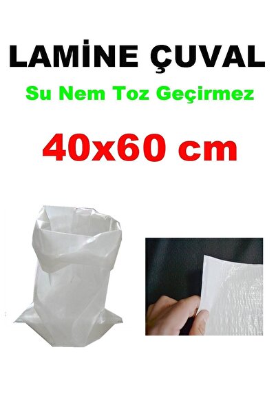 ARCAN Lamine Çuval 40x60 Cm - Hava Su Nem Toz Geçirmez Naylon Sentetik Sağlam