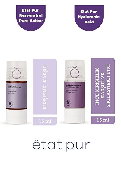Etat Pur Resverartol 15 Ml | Hyaluronic Acid 15 Ml - Anti Aging Konsantre Cil...