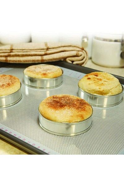 Nar kalıp Narkalıp Hamburger Bread Baking Mold 4 Pieces Width 11cm