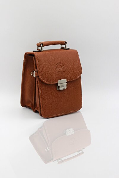Fiyaka Wp-1010 Men's Lockable Vertical Hand Bag Brown