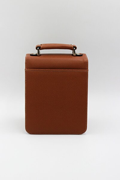 Fiyaka Wp-1010 Men's Lockable Vertical Hand Bag Brown