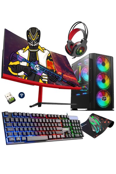 Zeiron Rgx720 Ryzen 5 3600 8gb 128gb M.2 + 1tb Gtx1650 24" 165hz Oyuncu Masaü...