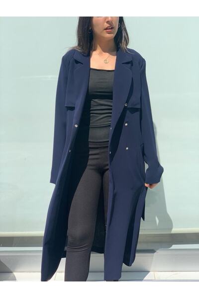 AYHAN Халат з застібкою на кнопках, комір-сорочка