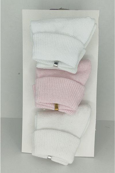 Akface 3 Pack Economical Cotton Newborn Baby Girl Socks