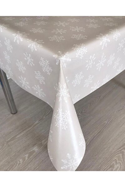 Fiesta Masa Örtüsü Muşamba Altı Astarlı Kar Tanesi Desenli Pvc Italyan .