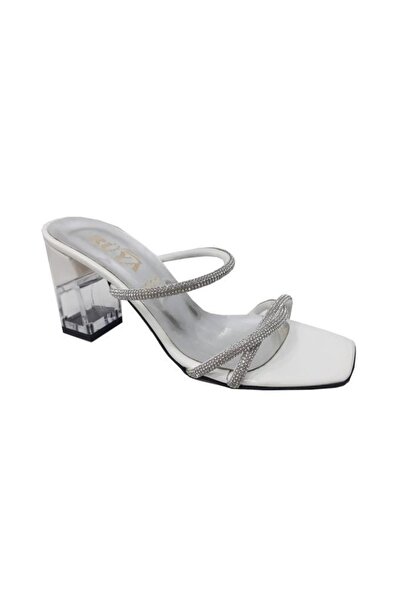 Rüya 8208-5 Γυναικείες παντόφλες από λουστρίνι με πέτρες