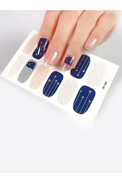 Ocean Tırnak Oje Sticker, Tırnak Dövmesi, Kolay Uygulanabilir, 12'li Nail Art...