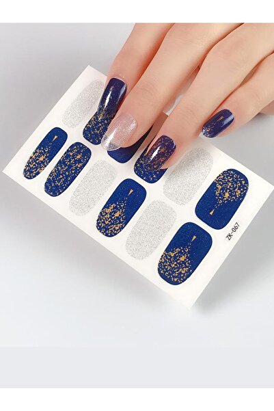 Ocean Tırnak Oje Sticker, Tırnak Dövmesi, Kolay Uygulanabilir, 12'li Nail Art...