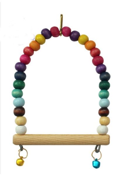 Delux Beaded Cage Swing Perch 1 Piece