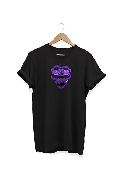 WİDİ Gorilla Štampano Crna T-shirt