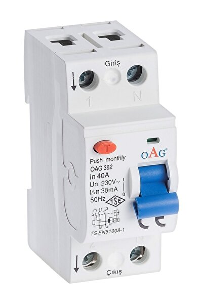 Oag 2x25 Amper 30ma Kaçak Akım Rölesi