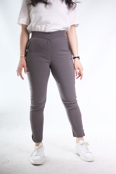 Blues Outlet Women's Bengalin Fabric Trousers gray