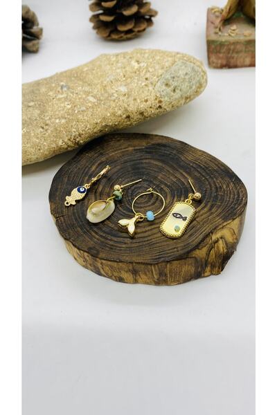 Porsuk Alternatif اليدوية العرقية أصيلة الهبي البوهيمي مجموعة من 4 أقراط