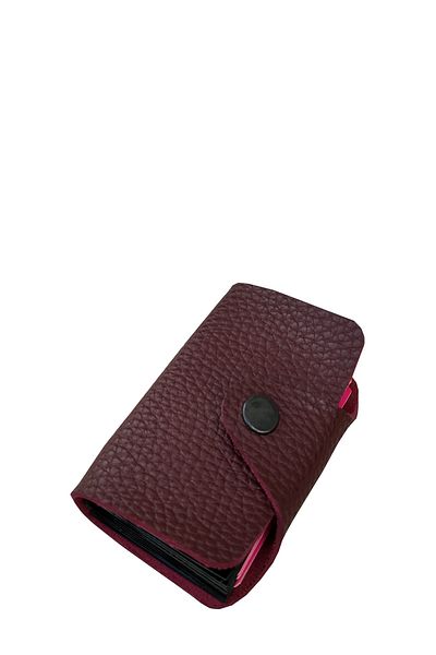 Kemer Dünyası Unisex 10 Compartment New Small Mold Claret Red Credit Card Holder - Wallet