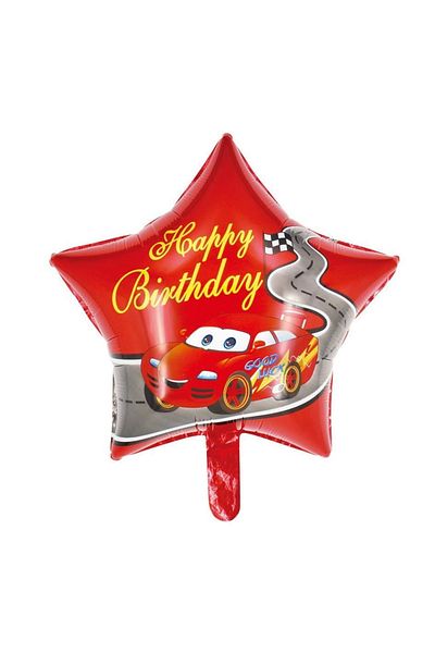 helyum pasta McQueen 18 Inch Happy Birthday Lightning Written Car Character Star Foil Balloon
