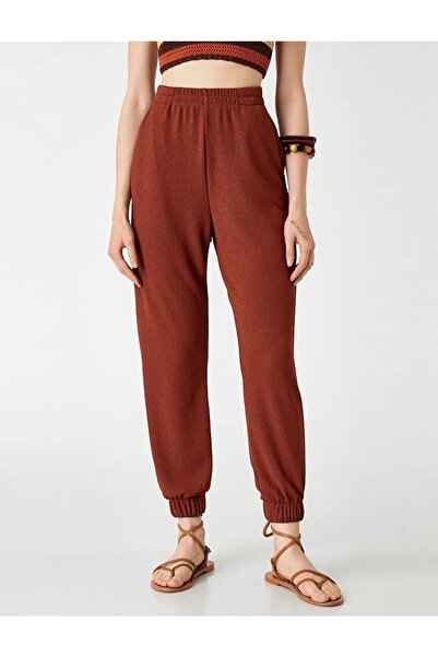 Koton Jogger Pantolon Beli Lastikli Cepli