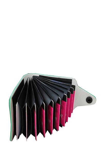 Kemer Dünyası Πορτοφόλι για πιστωτική κάρτα Unisex 10 θέσεων Νέο μικρό πράσινο δερμάτινο πορτοφόλι για πιστωτική κάρτα