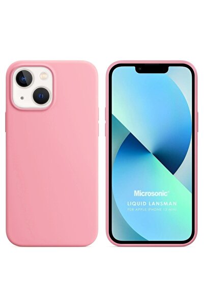 Microsonic Iphone 13 Mini Uyumlu Kılıf Liquid Lansman Silikon Pembe
