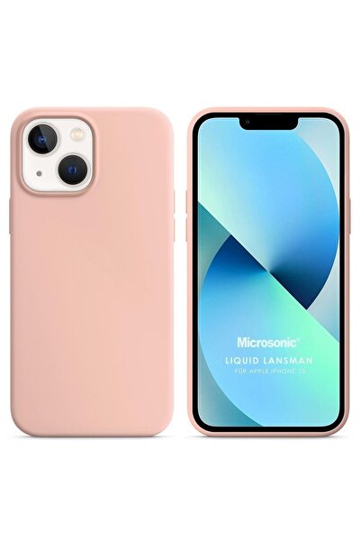 Microsonic Iphone 13 Uyumlu Kılıf Liquid Lansman Silikon Kum Pembesi
