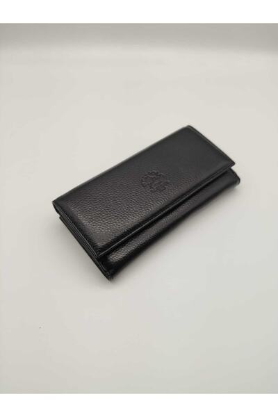 Dodo4men Hakiki Deri Siyah Kadın Cüzdan
