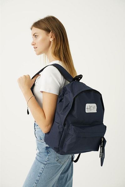Top All BAG Navy Blue Hey Model School Backpack with Wallet