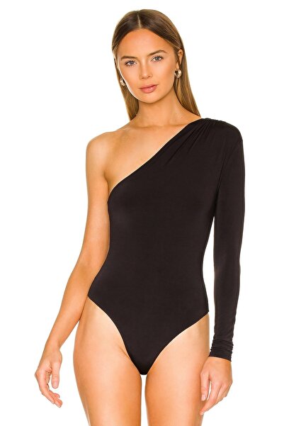 By Kul Design Body negru cu un singur mânecă pentru femei