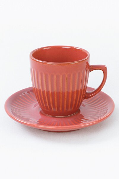 Bambum Luce - 6 Kisilik Kahve Fincan Takimi Turuncu