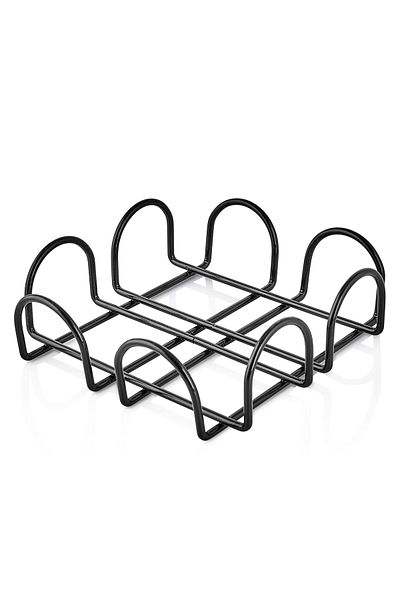 İLİVA Square Black Napkin Holder, Stainless Steel Black Color, Metal Table Top Napkin Holder