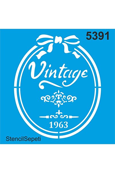 StencilSepeti قالب رسم استنسل عتيق مقاس 30 × 30 سم