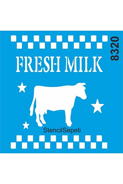 StencilSepeti حليب طازج - قالب تلوين استنسل 40x40 سم