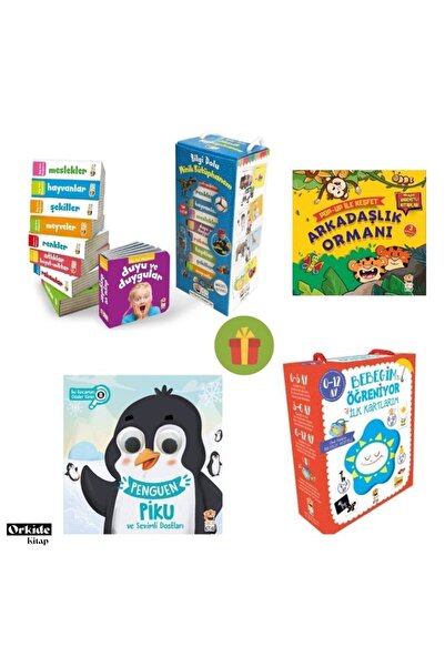 Sincap Kitap Sticker Hediyeli Yeni Doğan Bebek Kitap Seti -bilgi Dolu Minik K...