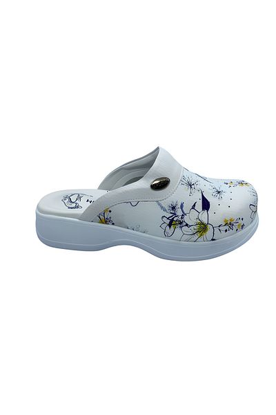 Hipokrat Medikal Sabo Hippocrat Purple Yellow Floral Patterned Nurse/doctor Sabo