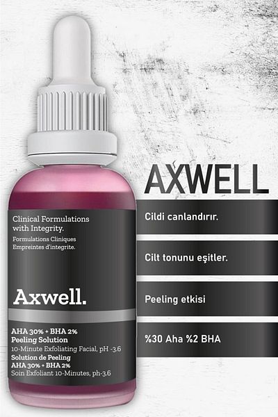 AXWELL Revitalizing & Skin Tone Equalizing Facial Peeling Serum 30 Ml Aha 30% + Bha 2%