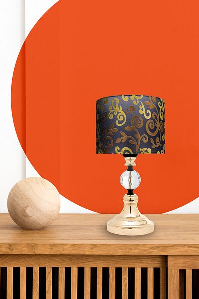 MINIMAL ETICARET VE BILGI TEKNOLOJILERI Omega Contrast Black - Gold Mini Lampshade
