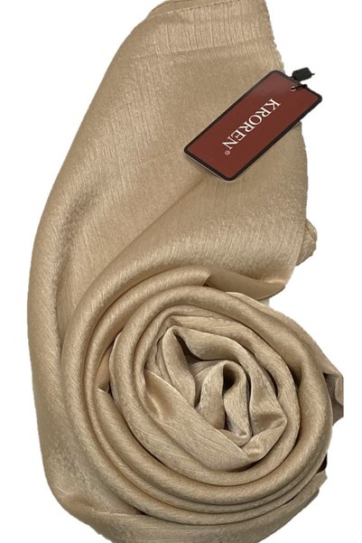 KROREN Single Layer Janjan Scarf 90*90 Beige
