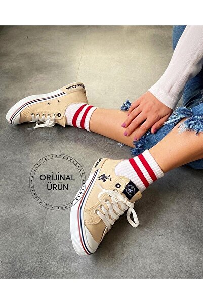Beverly Hills Polo Club Bej - Polo Club Unisex Keten Spor Ayakkabı