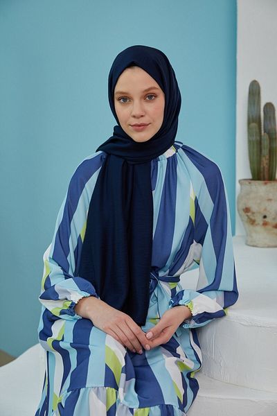 Şalland Silk Jazz Navy Blue