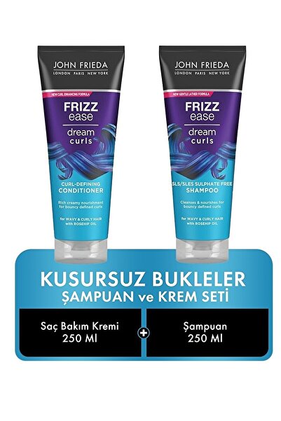 John Frieda Kusursuz Bukleler İçin Saç Bakım Kremi Ve Şampuan 250 ml 2'li 600...