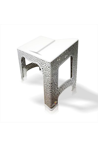 M3DECORİUM Large Embroidered Standing Patterned Quran Moshaf Tablet Computer Pearl Tevrt Note Stand Relay Table