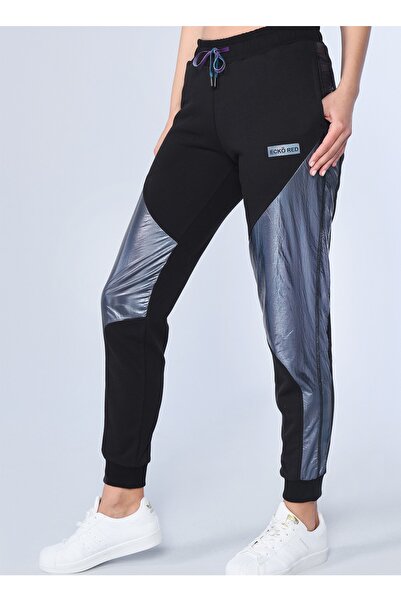 ECKO UNLTD Ecko Unlimited Normal Bel Regular Fit Siyah Kadın Eşofman Altı Jon