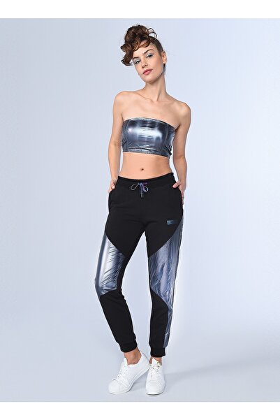 ECKO UNLTD Ecko Unlimited Normal Bel Regular Fit Siyah Kadın Eşofman Altı Jon