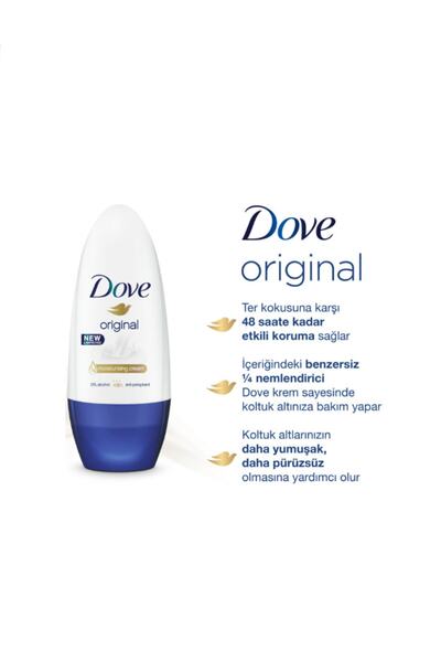 Dove Deodorant Roll On Original 50 ml X2 Adet