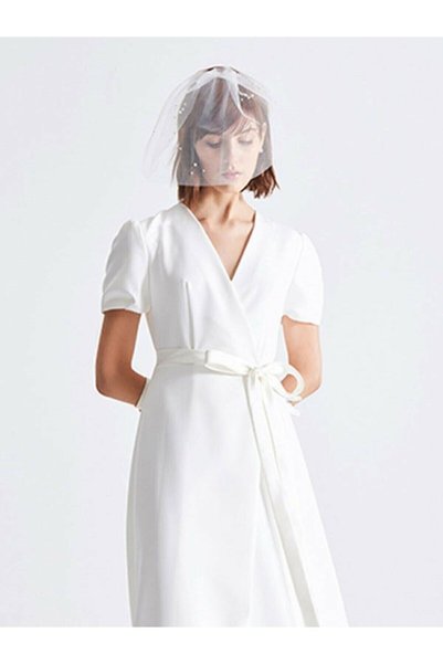 bba new trend Veil Bride Wedding Hair Cap Hair Voile