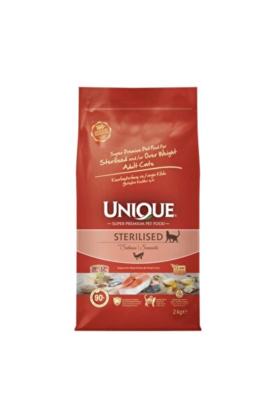 Unique Sterılısed Kısırlaştırılmış Kilolu Yetişkin Somonlu Kedi Maması 2 Kg
